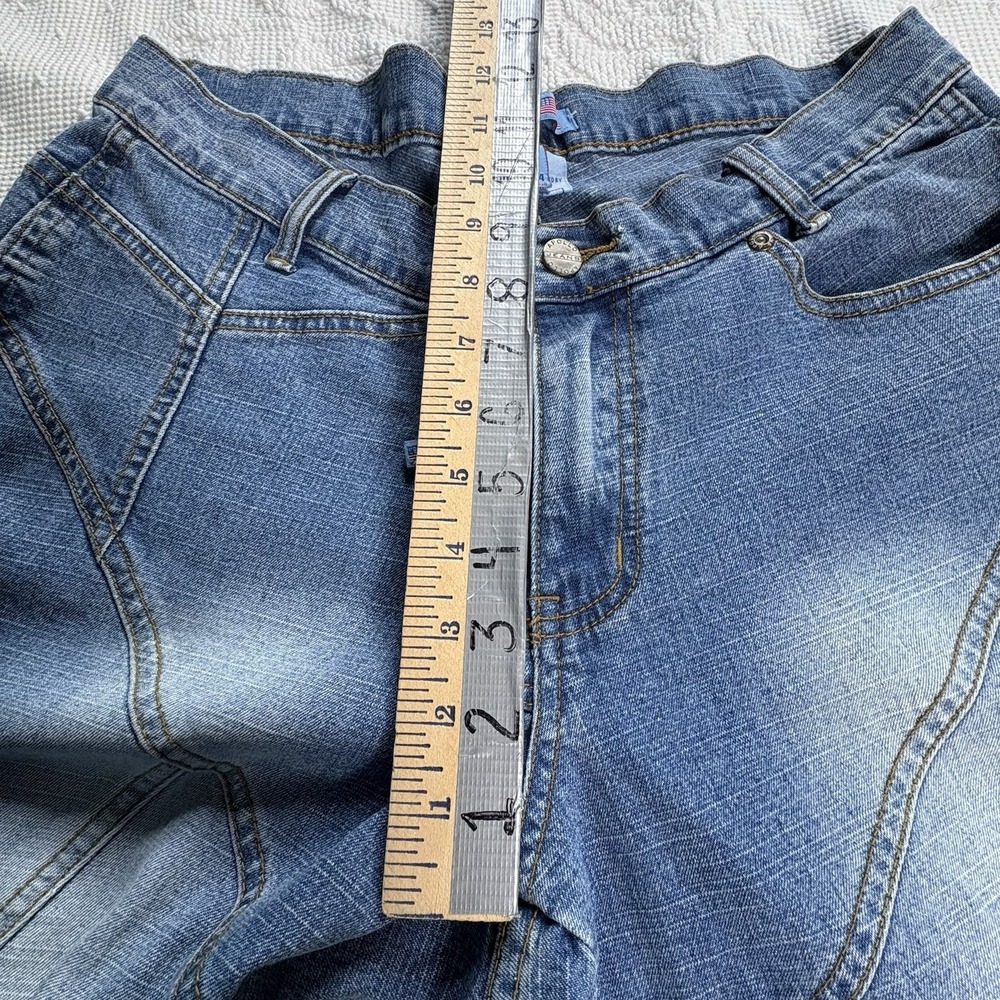 Vintage Apollo Jeans Womens Size 13 14 Waist 28" Flared Y2K Distressed Faded - Picture 9 of 10